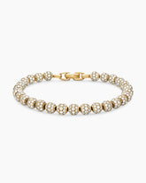 Spiritual Beads Bracelet in 18K Yellow Gold and Pavé Diamonds, 6mm